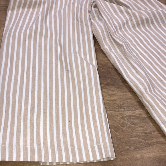 English Factory xsmall tan striped cotton romper - Picture 9 of 11